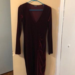 Burgundy dress